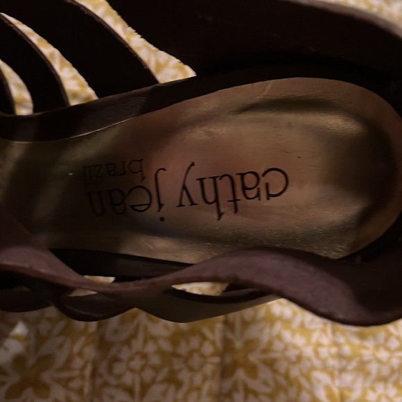 Cathy Jean Brazil brown leather heels size 7 - Picture 7 of 7